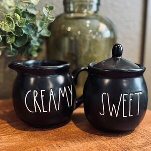 Rae Dunn Ceramic Sugar and Creamer Set